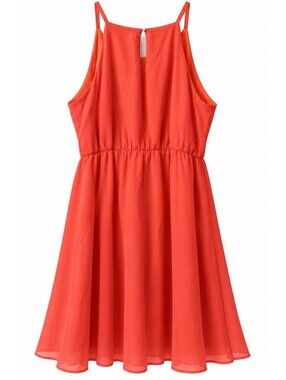 Maurices Women’s Coral Orange Sleeveless Midi Dress Size 3 Flowy Summer